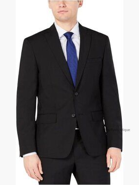 Modern Fit Suit Jacket with 4-Way Stretch Fabric, Long Sleeve